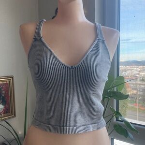 Intimately by Free People green washed seamless crop top